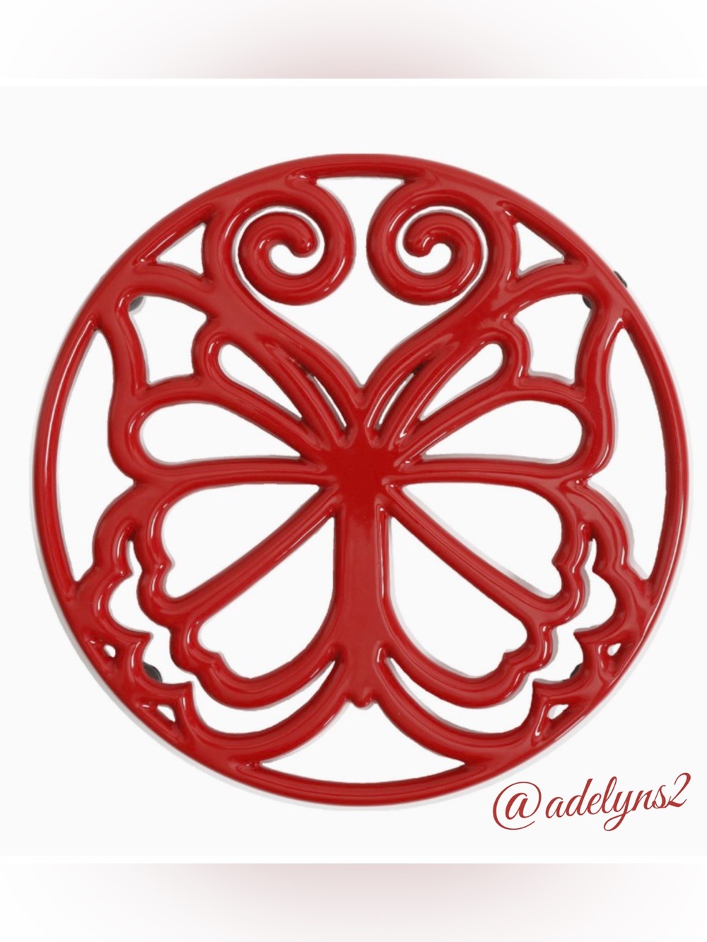 Last One! 🌺 2015 Pioneer Woman Timeless Treasures Butterfly Cast Iron Trivet